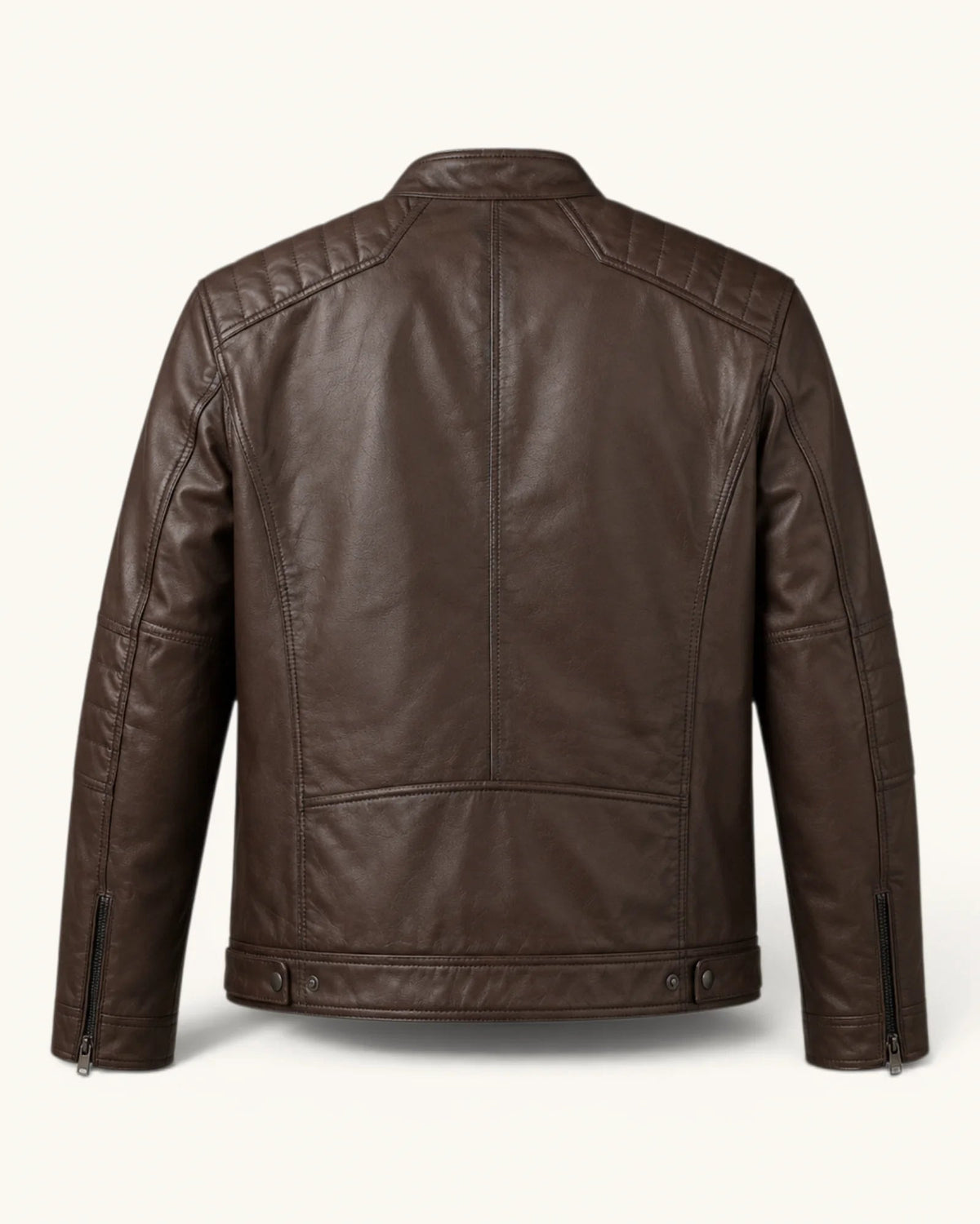Men’s Dark Brown Genuine Sheep Leather Jacket – Real Leather