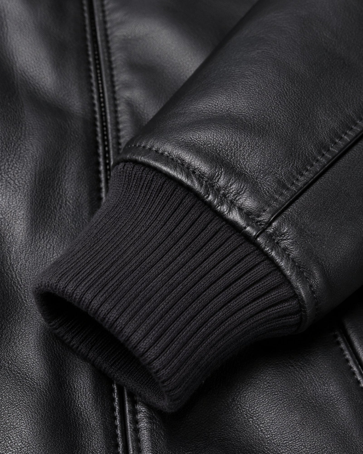 Men's Black Genuine Leather Jacket – J-0051