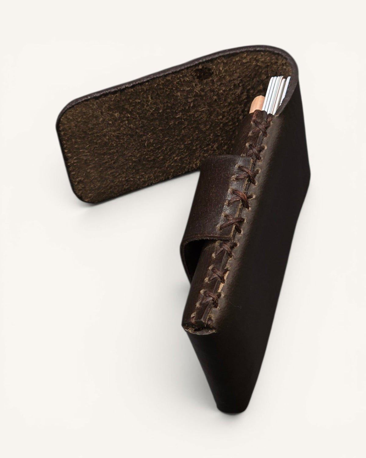 Men's Handmade Full Grain Leather Card Wallet – LH-EB