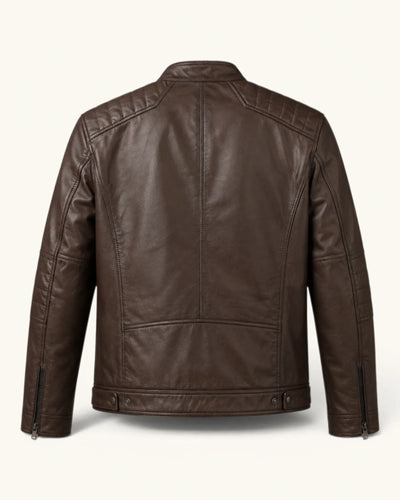 Men’s Dark Brown Genuine Sheep Leather Jacket – Real Leather