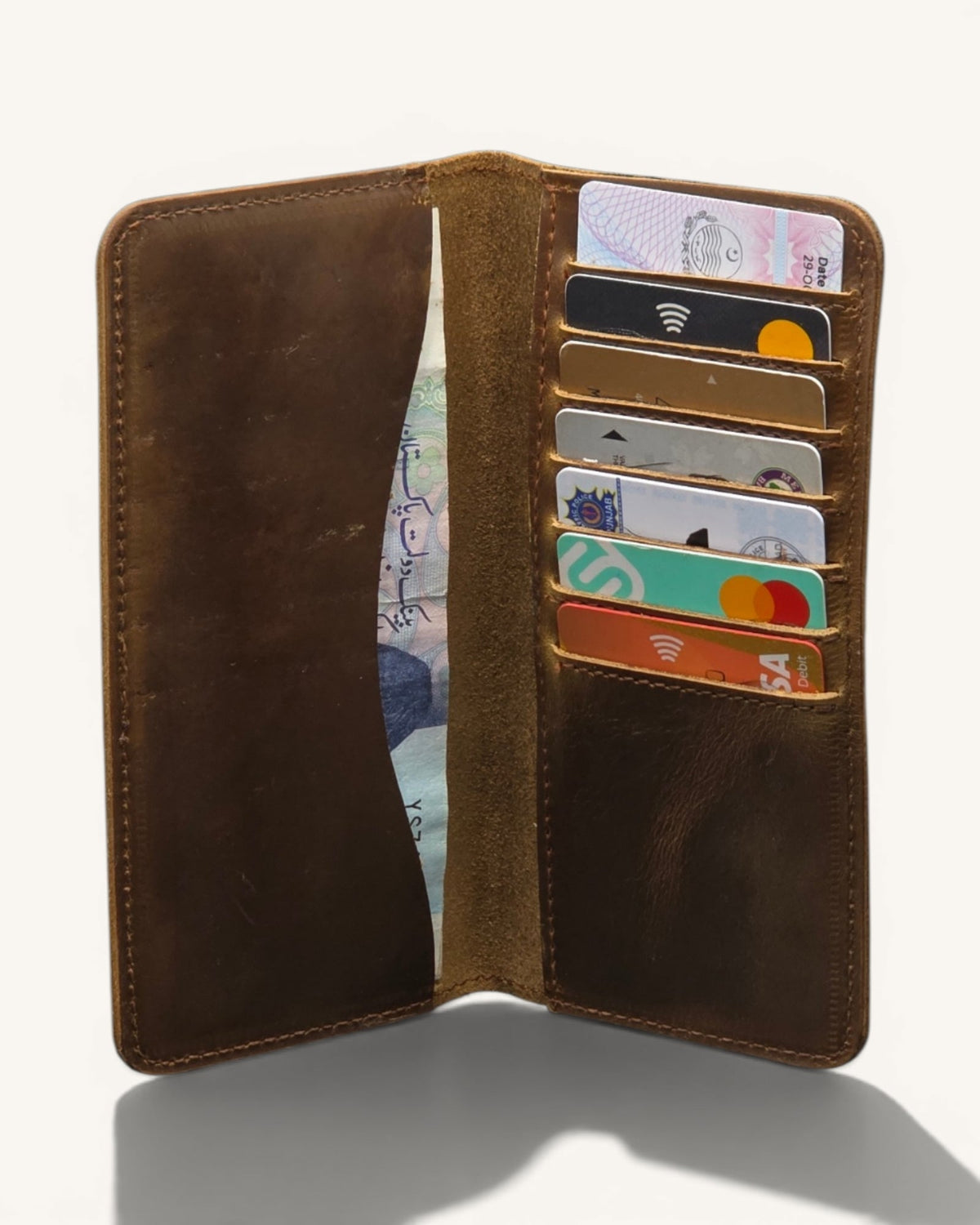 Men's Genuine Leather Long Bifold Wallet – SL-102