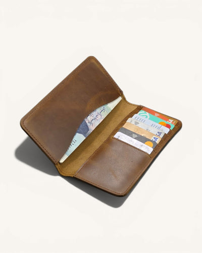 Men's Genuine Leather Long Bifold Wallet – SL-102
