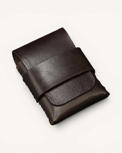 Men's Handmade Full Grain Leather Card Wallet – LH-EB