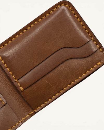 Men's Handmade Leather Bifold Card Wallet – HM-002