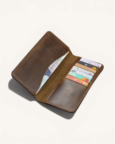 Men's Genuine Leather Long Bifold Wallet – SL-102