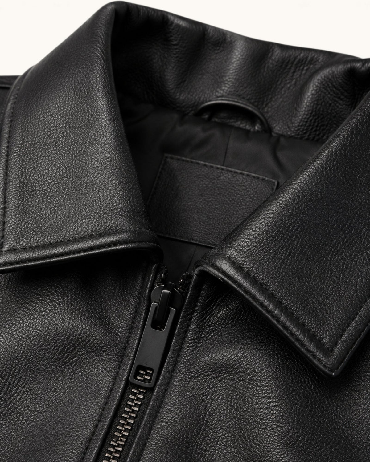 Men's Black Genuine Leather Jacket – J-0050