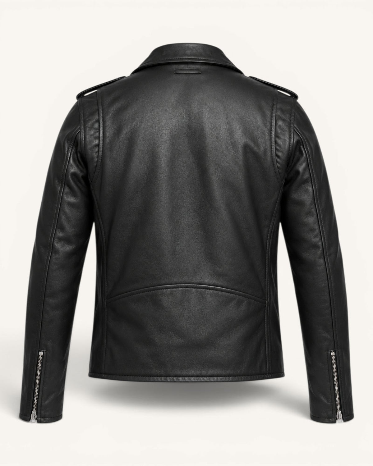 Men's Black Genuine Leather Jacket – J-0060