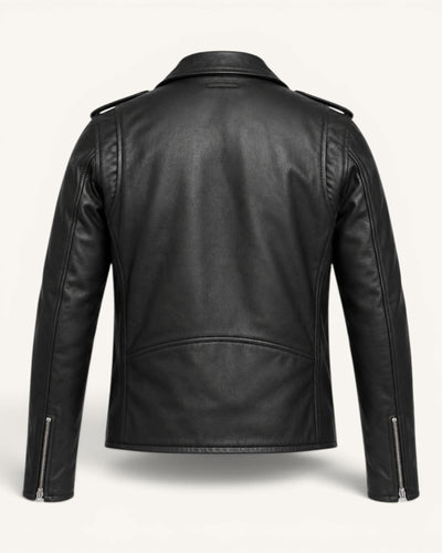 Men's Black Genuine Leather Jacket – J-0060