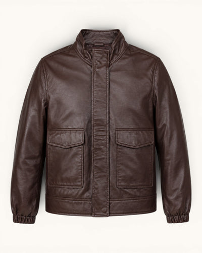 Women's Dark Brown Genuine Leather Jacket – JW-001