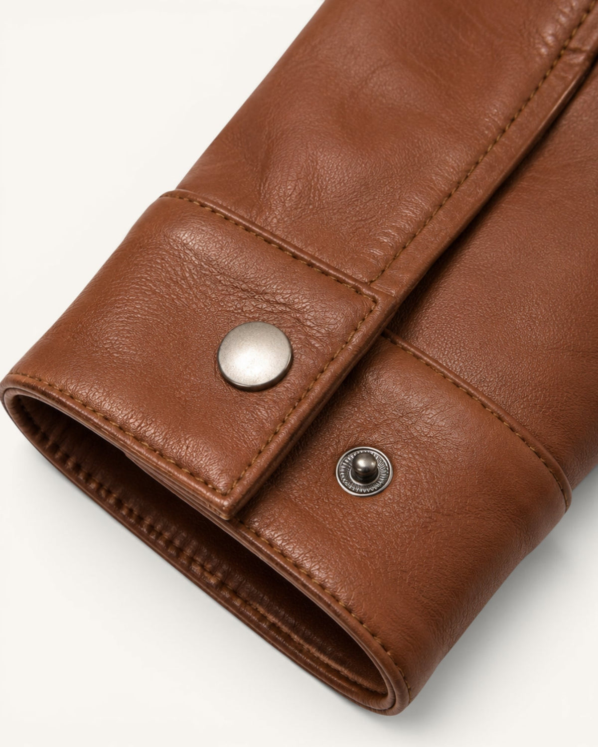 Men's Tan Genuine Leather Jacket – J-0052